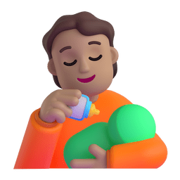 Person Feeding Baby: Medium Skin Tone Emoji Copy Paste ― 🧑🏽‍🍼 - microsoft-teams-gifs