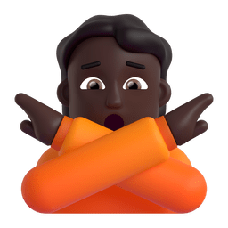 Person Gesturing NO: Dark Skin Tone Emoji Copy Paste ― 🙅🏿 - microsoft-teams-gifs