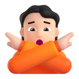 Person Gesturing NO: Light Skin Tone Emoji Copy Paste ― 🙅🏻 - microsoft-teams-gifs
