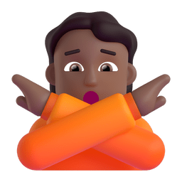 Person Gesturing NO: Medium-dark Skin Tone Emoji Copy Paste ― 🙅🏾 - microsoft-teams-gifs
