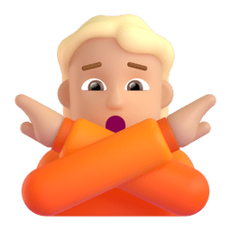 Person Gesturing NO: Medium-light Skin Tone Emoji Copy Paste ― 🙅🏼 - microsoft-teams-gifs