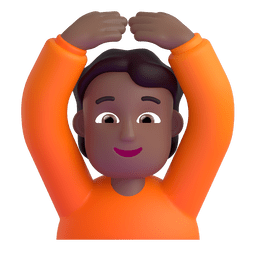 Person Gesturing OK: Medium-dark Skin Tone Emoji Copy Paste ― 🙆🏾 - microsoft-teams-gifs