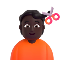 Person Getting Haircut: Dark Skin Tone Emoji Copy Paste ― 💇🏿 - microsoft-teams-gifs