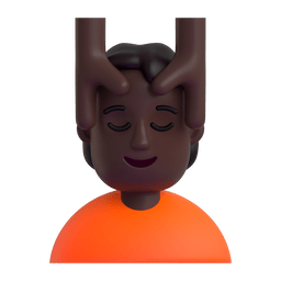 Person Getting Massage: Dark Skin Tone Emoji Copy Paste ― 💆🏿 - microsoft-teams-gifs
