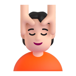 Person Getting Massage: Light Skin Tone Emoji Copy Paste ― 💆🏻 - microsoft-teams-gifs