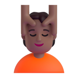 Person Getting Massage: Medium-dark Skin Tone Emoji Copy Paste ― 💆🏾 - microsoft-teams-gifs