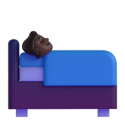 Person In Bed: Dark Skin Tone Emoji Copy Paste ― 🛌🏿 - microsoft-teams-gifs
