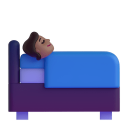 Person In Bed: Medium-dark Skin Tone Emoji Copy Paste ― 🛌🏾 - microsoft-teams-gifs