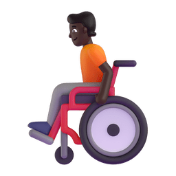 Person In Manual Wheelchair: Dark Skin Tone Emoji Copy Paste ― 🧑🏿‍🦽 - microsoft-teams-gifs