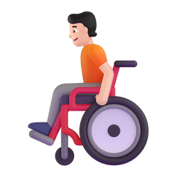 Person In Manual Wheelchair: Light Skin Tone Emoji Copy Paste ― 🧑🏻‍🦽 - microsoft-teams-gifs