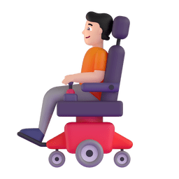 Person In Motorized Wheelchair: Light Skin Tone Emoji Copy Paste ― 🧑🏻‍🦼 - microsoft-teams-gifs