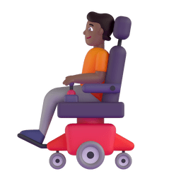 Person In Motorized Wheelchair: Medium-dark Skin Tone Emoji Copy Paste ― 🧑🏾‍🦼 - microsoft-teams-gifs