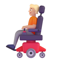 Person In Motorized Wheelchair: Medium-light Skin Tone Emoji Copy Paste ― 🧑🏼‍🦼 - microsoft-teams-gifs