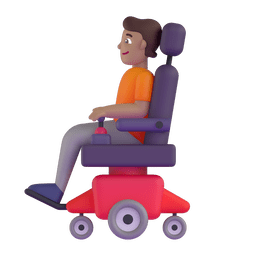 Person In Motorized Wheelchair: Medium Skin Tone Emoji Copy Paste ― 🧑🏽‍🦼 - microsoft-teams-gifs