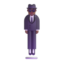 Person In Suit Levitating: Medium-dark Skin Tone Emoji Copy Paste ― 🕴🏾 - microsoft-teams-gifs