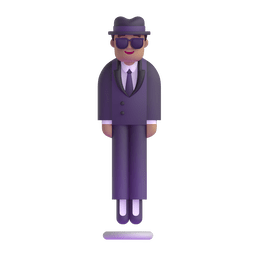Person In Suit Levitating: Medium Skin Tone Emoji Copy Paste ― 🕴🏽 - microsoft-teams-gifs