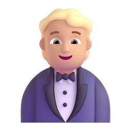 Person In Tuxedo: Medium-light Skin Tone Emoji Copy Paste ― 🤵🏼 - microsoft-teams-gifs