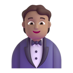Person In Tuxedo: Medium Skin Tone Emoji Copy Paste ― 🤵🏽 - microsoft-teams-gifs