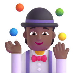 Person Juggling: Medium-dark Skin Tone Emoji Copy Paste ― 🤹🏾 - microsoft-teams-gifs