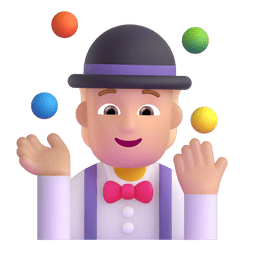 Person Juggling: Medium-light Skin Tone Emoji Copy Paste ― 🤹🏼 - microsoft-teams-gifs