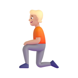 Person Kneeling: Medium-light Skin Tone Emoji Copy Paste ― 🧎🏼 - microsoft-teams-gifs