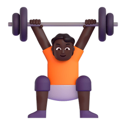 Person Lifting Weights: Dark Skin Tone Emoji Copy Paste ― 🏋🏿 - microsoft-teams-gifs