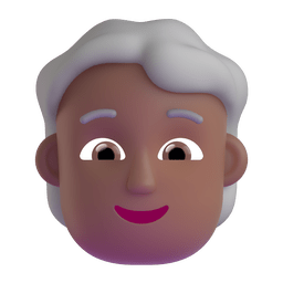 Person: Medium-dark Skin Tone, White Hair Emoji Copy Paste ― 🧑🏾‍🦳 - microsoft-teams-gifs