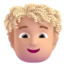 Person: Medium-light Skin Tone, Curly Hair Emoji Copy Paste ― 🧑🏼‍🦱 - microsoft-teams-gifs