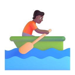 Person Rowing Boat: Medium-dark Skin Tone Emoji Copy Paste ― 🚣🏾 - microsoft-teams-gifs