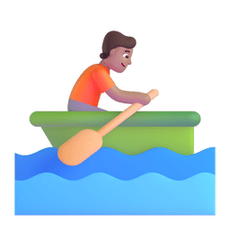 Person Rowing Boat: Medium Skin Tone Emoji Copy Paste ― 🚣🏽 - microsoft-teams-gifs