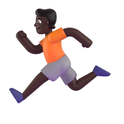 Person Running: Dark Skin Tone Emoji Copy Paste ― 🏃🏿 - microsoft-teams-gifs