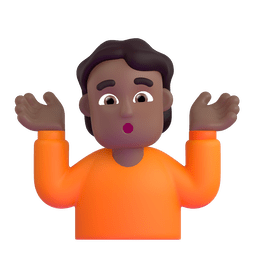 Person Shrugging: Medium-dark Skin Tone Emoji Copy Paste ― 🤷🏾 - microsoft-teams-gifs