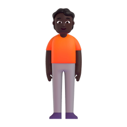 Person Standing: Dark Skin Tone Emoji Copy Paste ― 🧍🏿 - microsoft-teams-gifs