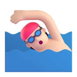 Person Swimming: Light Skin Tone Emoji Copy Paste ― 🏊🏻 - microsoft-teams-gifs
