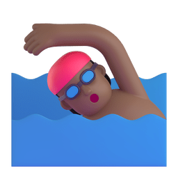 Person Swimming: Medium-dark Skin Tone Emoji Copy Paste ― 🏊🏾 - microsoft-teams-gifs