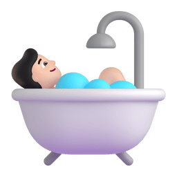 Person Taking Bath: Light Skin Tone Emoji Copy Paste ― 🛀🏻 - microsoft-teams-gifs