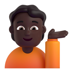 Person Tipping Hand: Dark Skin Tone Emoji Copy Paste ― 💁🏿 - microsoft-teams-gifs