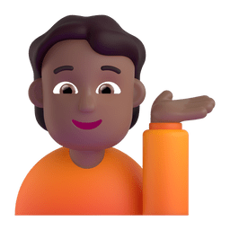 Person Tipping Hand: Medium-dark Skin Tone Emoji Copy Paste ― 💁🏾 - microsoft-teams-gifs