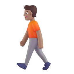 Person Walking: Medium Skin Tone Emoji Copy Paste ― 🚶🏽 - microsoft-teams-gifs
