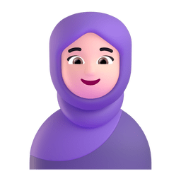 Woman With Headscarf: Light Skin Tone Emoji Copy Paste ― 🧕🏻 - microsoft-teams-gifs