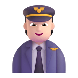 Pilot: Light Skin Tone Emoji Copy Paste ― 🧑🏻‍✈ - microsoft-teams-gifs
