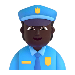 Police Officer: Dark Skin Tone Emoji Copy Paste ― 👮🏿 - microsoft-teams-gifs