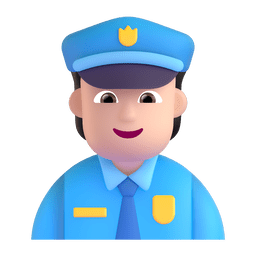 Police Officer: Light Skin Tone Emoji Copy Paste ― 👮🏻 - microsoft-teams-gifs