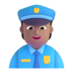Police Officer: Medium Skin Tone Emoji Copy Paste ― 👮🏽 - microsoft-teams-gifs