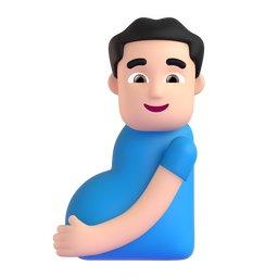 Pregnant Man: Light Skin Tone Emoji Copy Paste ― 🫃🏻 - microsoft-teams-gifs