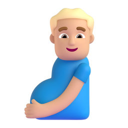 Pregnant Man: Medium-light Skin Tone Emoji Copy Paste ― 🫃🏼 - microsoft-teams-gifs
