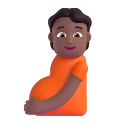 Pregnant Person: Medium-dark Skin Tone Emoji Copy Paste ― 🫄🏾 - microsoft-teams-gifs