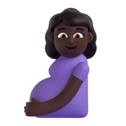 Pregnant Woman: Dark Skin Tone Emoji Copy Paste ― 🤰🏿 - microsoft-teams-gifs