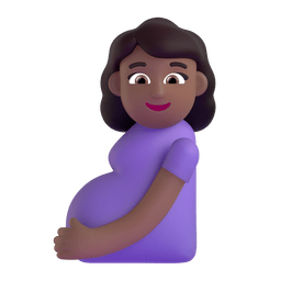 Pregnant Woman: Medium-dark Skin Tone Emoji Copy Paste ― 🤰🏾 - microsoft-teams-gifs