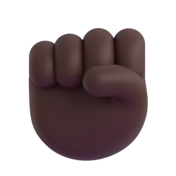 Raised Fist: Dark Skin Tone Emoji Copy Paste ― ✊🏿 - microsoft-teams-gifs